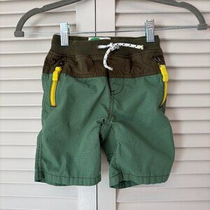 Mini Boden boys Adventure Shorts 3 green